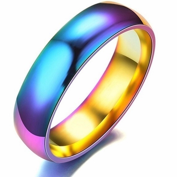 Stainless Steel Rainbow Band - Picture 2 of 5